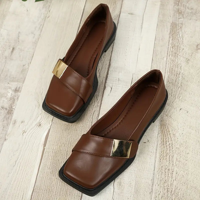 ELISE | Elegante Dames Loafers Met Gouden Accent – Modern, Comfortabel & Perfect Voor Elke Look