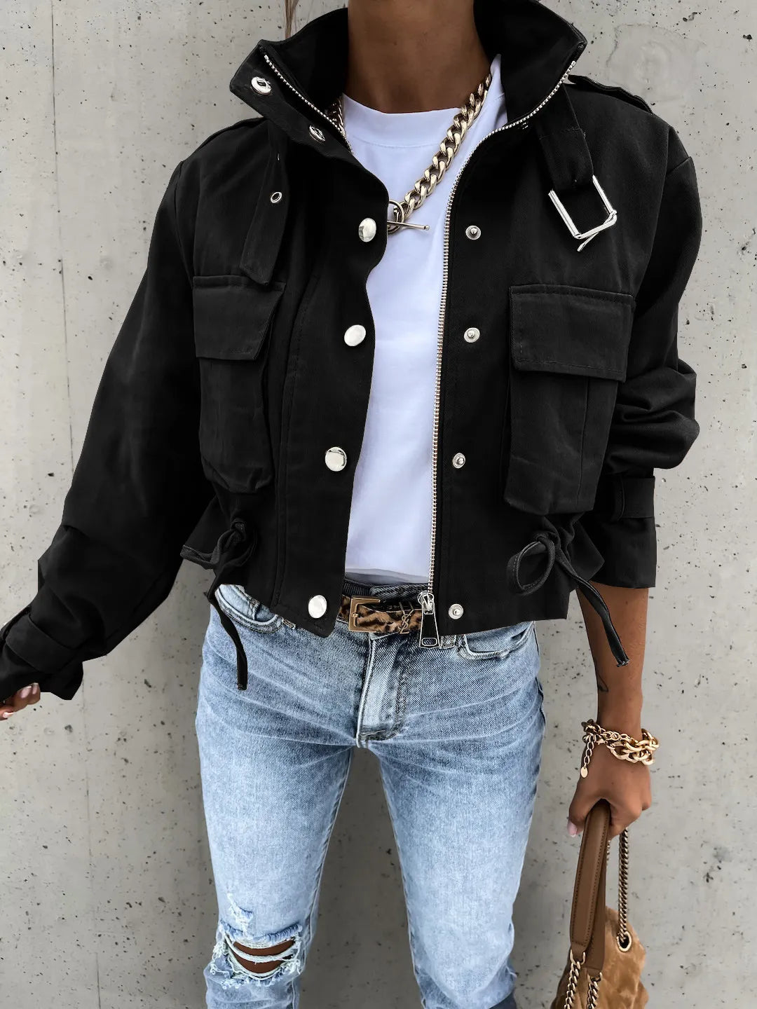 MAELLA | Korte Cargo Jas Voor Dames - Stijlvol & Elegant