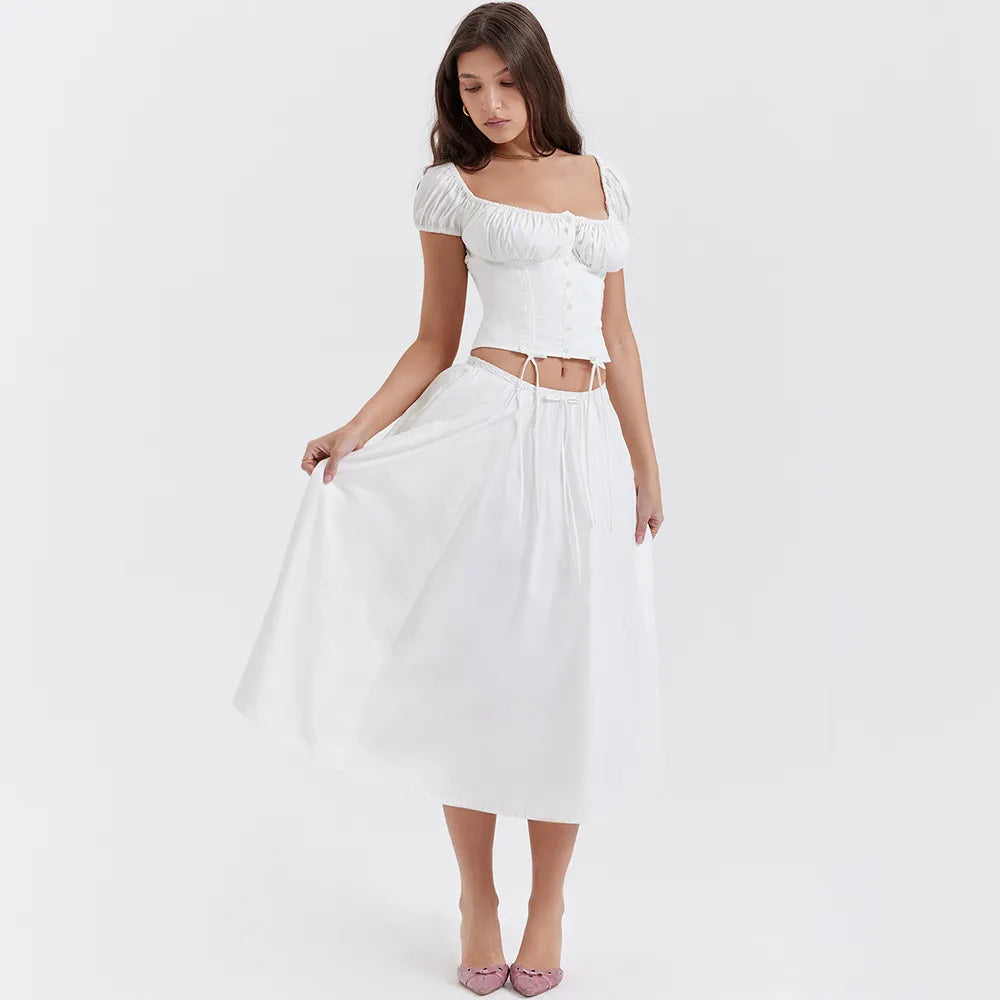 ALBA | Elegante 2-Delige Set Voor Dames - Top + Rok - Stijlvol & Modieus