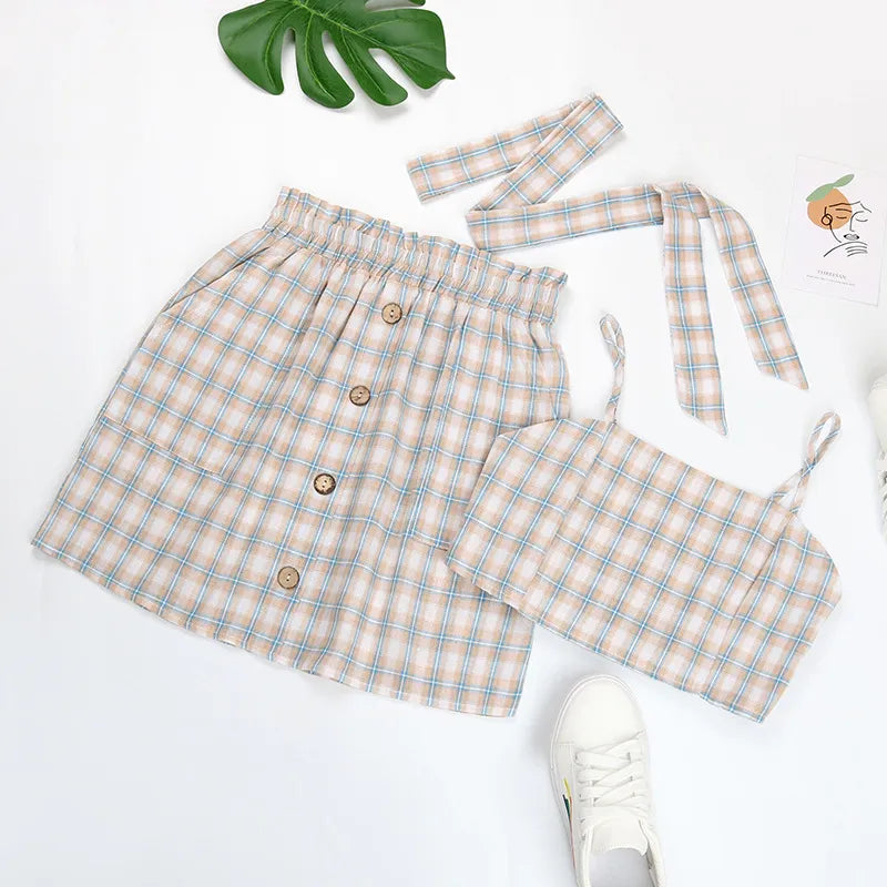 CHRISTOL | Elegante Geruite Zomer Set Voor Dames - Stijlvol, Comfortabel & Modieus