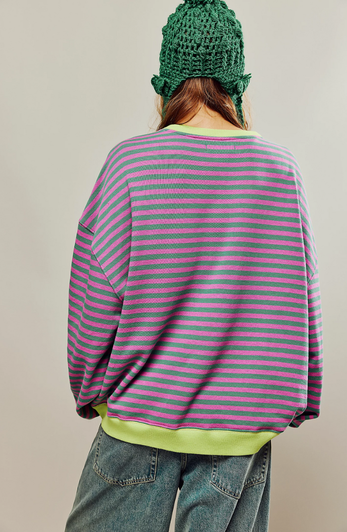 FIEN | Gestreepte Oversized Dames Sweater - Stijlvol & Elegant