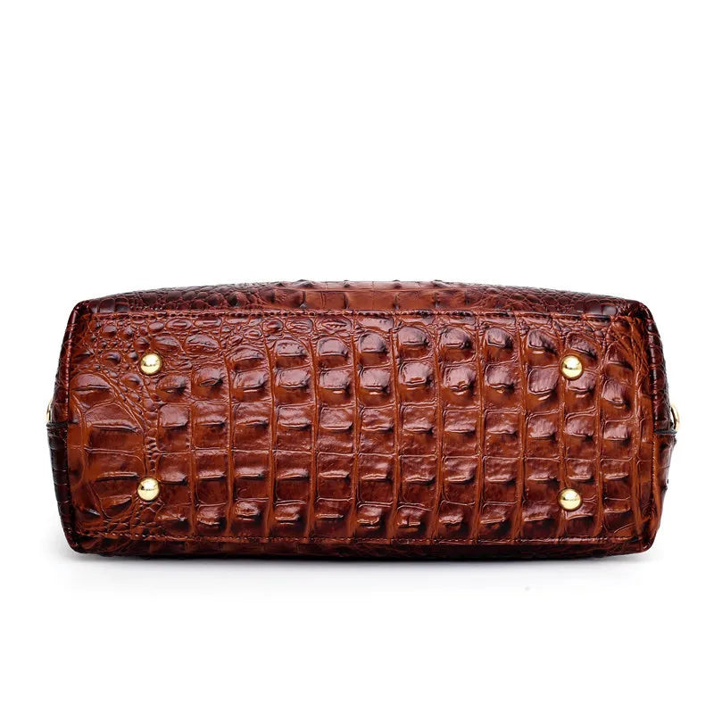 RAISA | Luxe Tas Vintage Tas Met Croco Textuur - Klassiek & Modieus