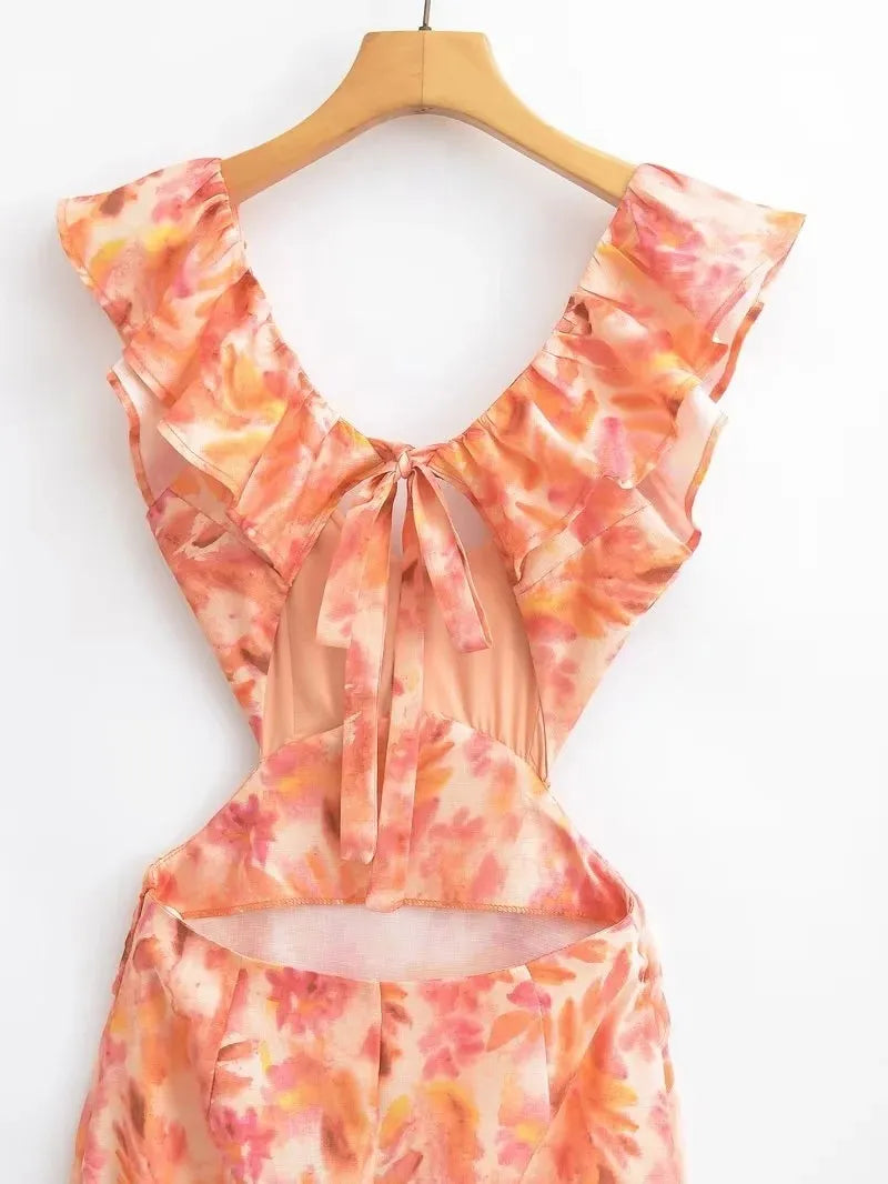 MALINDE | Stijlvolle Zomerjurk voor Dames Met Ruches - Modieus & Elegant