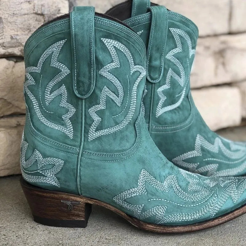LIES | Elegante Korte Cowboy Laarsjes Voor Dames - Comfortabel & Stijlvol