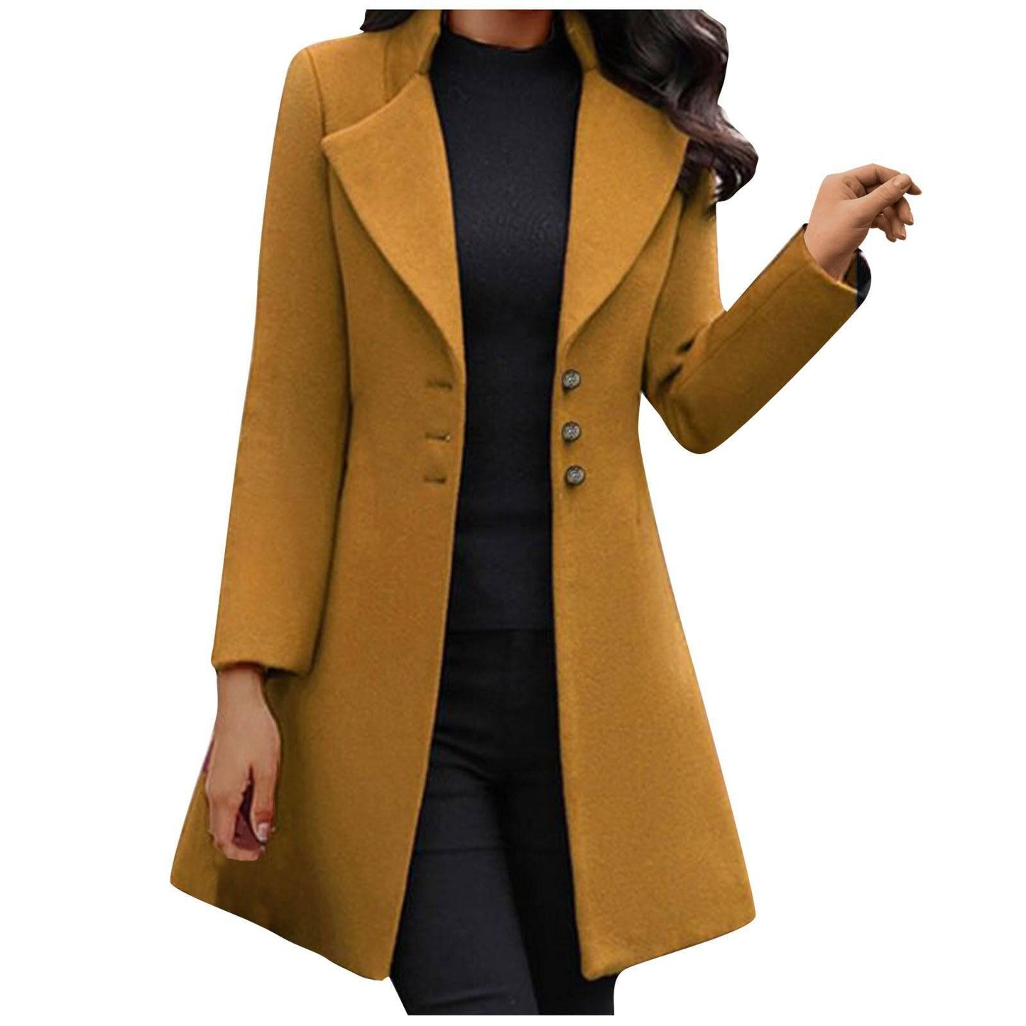 Lange Dames Mantel Jas – Italiaanse elegantie in Prestige wol, warm & stijlvol voor herfst en winter