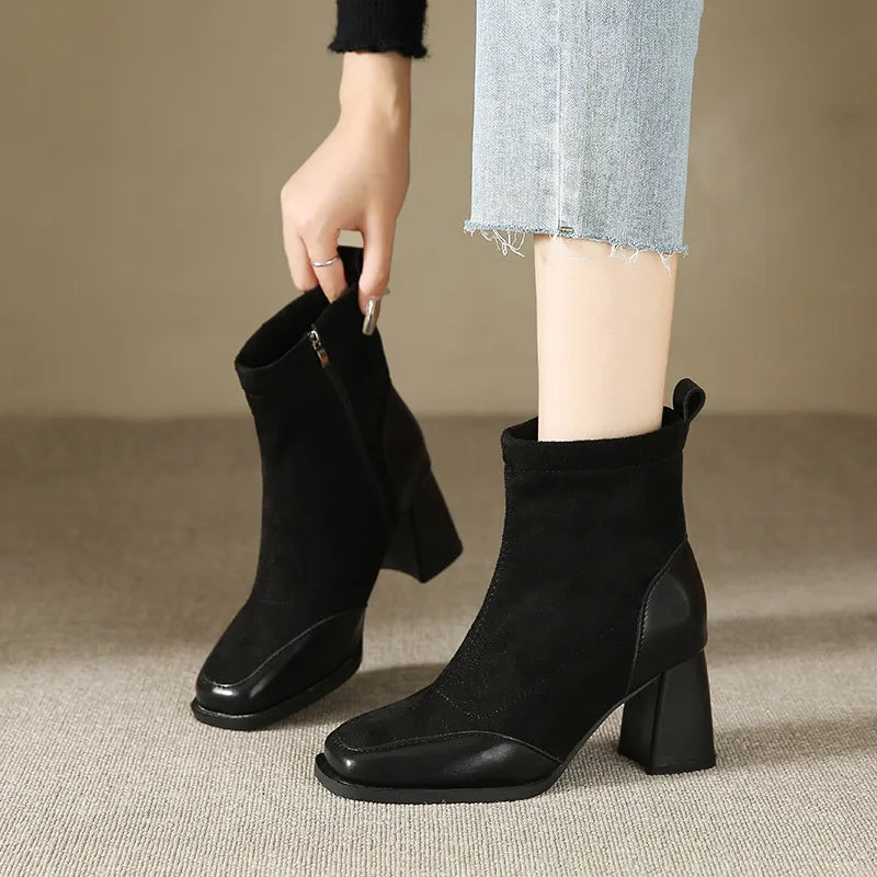 Dames Enkellaarsjes Met Blokhak | Chic En Comfortabel Voor Herfst & Winter