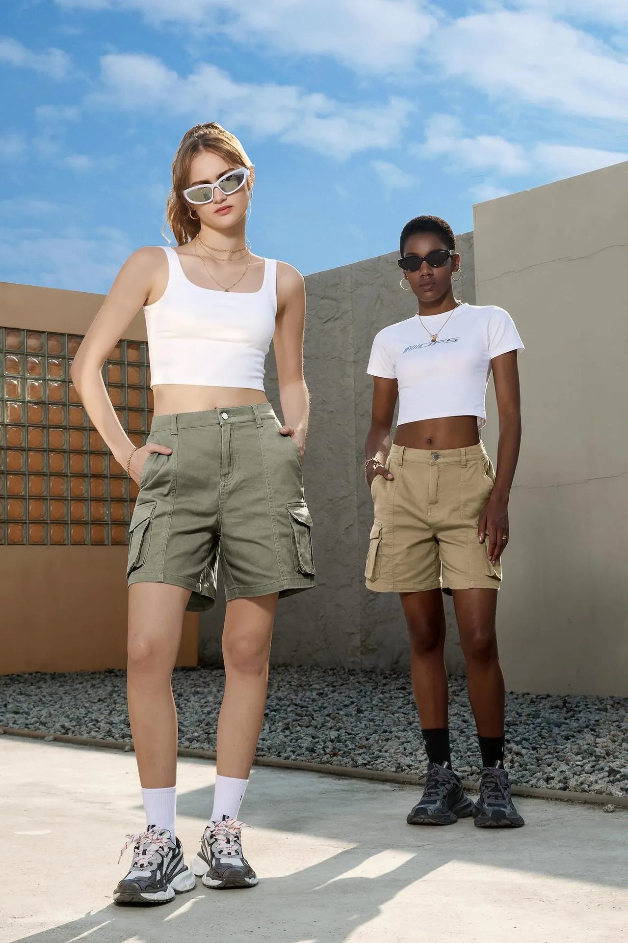 NORA | Comfortabele Dames Cargo Shorts – Hoge Taille, Stoer & Stijlvol Voor Elke Dag