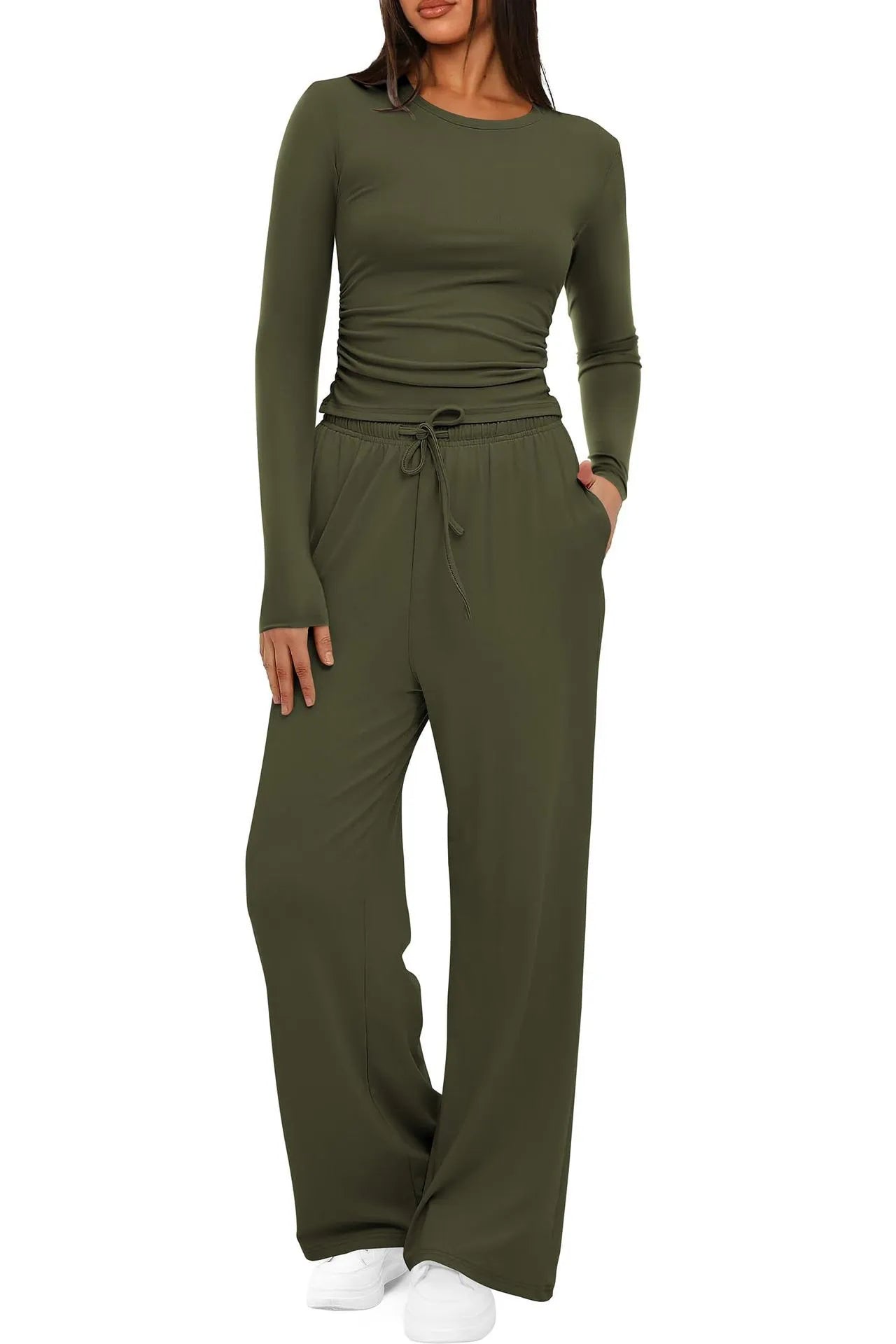 LIEKE | 2-Delige Lounge-Set Voor Dames – Zacht, Ademend & Perfect Voor Comfortabele Herfst Dagen