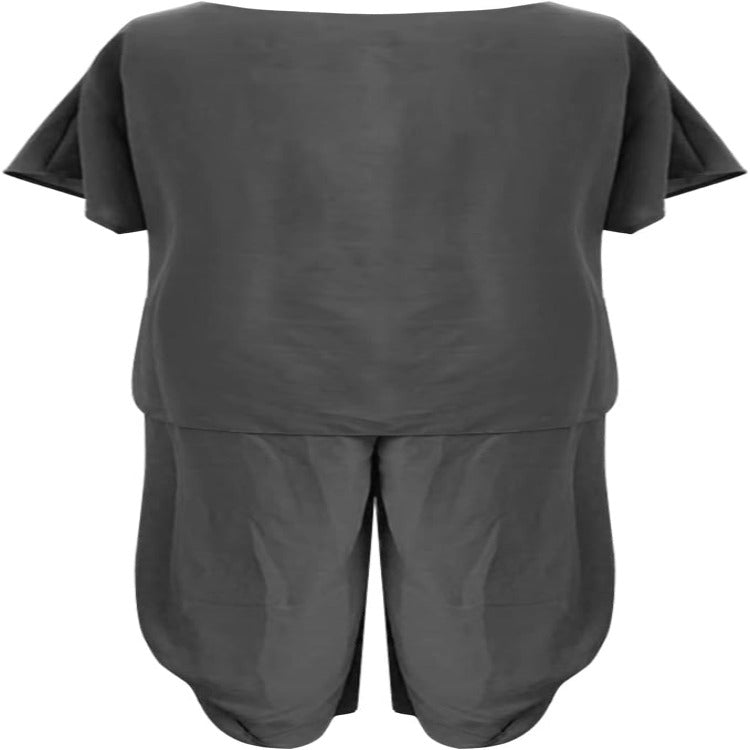 JULES | Dames 2 Delige Relaxed Fit Set Wijdvallende Top & Korte Mouw – Comfortabele Flared Broek