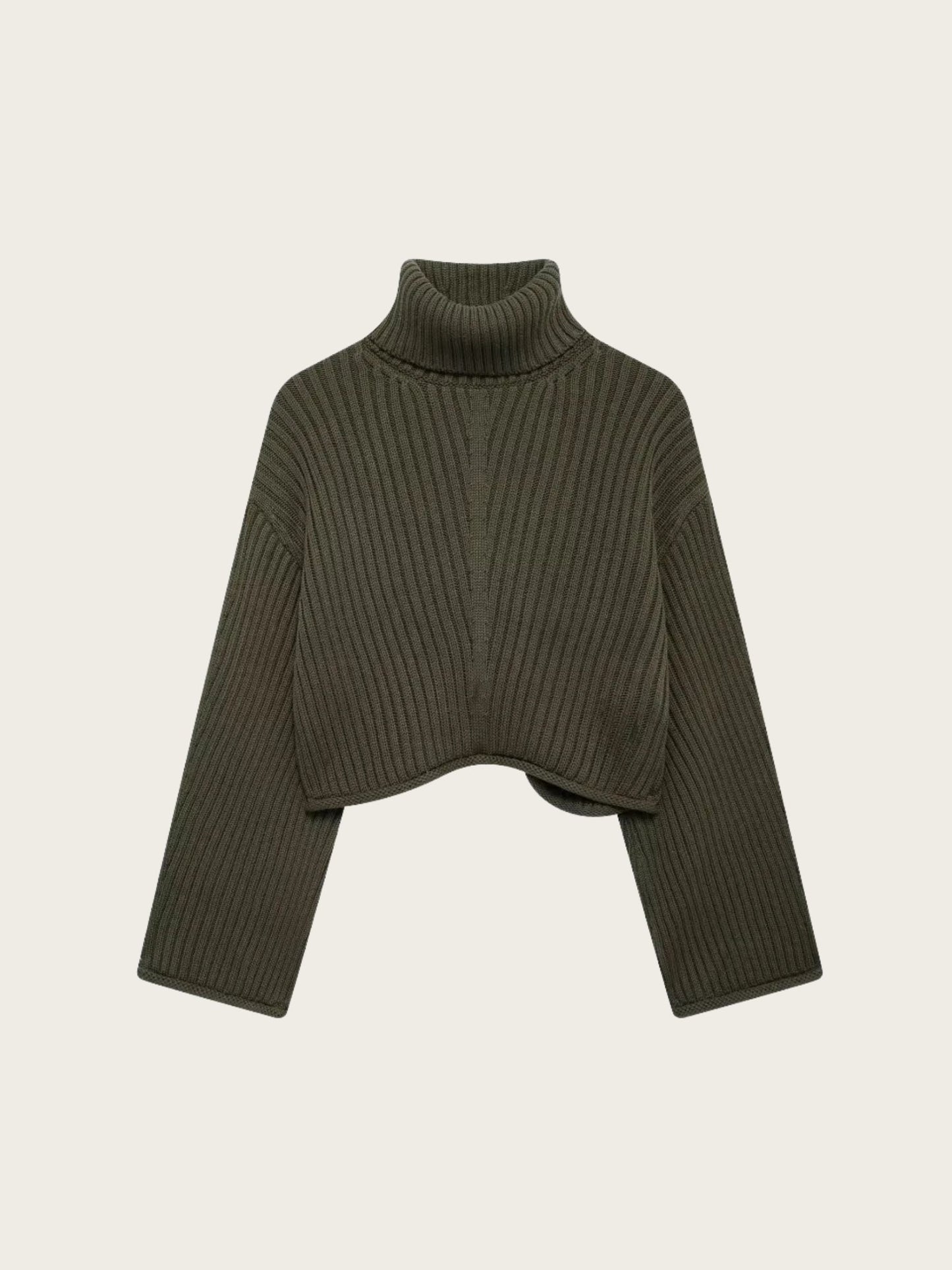 NOA | Geribde Cropped Coltrui voor Dames – Warm & Modern Voor Koude, Onvoorspelbare Dagen