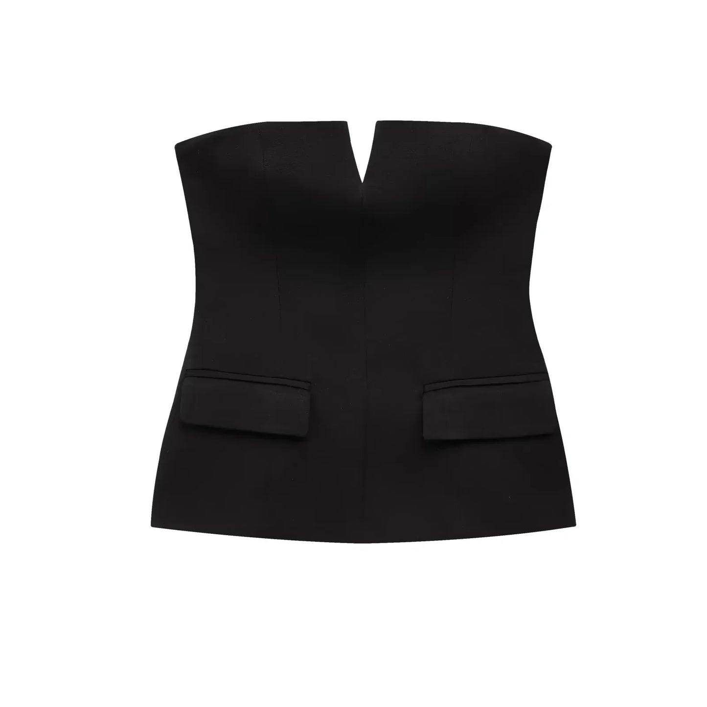 MILA | Luxe Strapless Dames Top Met V-Hals En Antislip Detail – Elegant, Comfortabel & Blijft Perfect Zitten