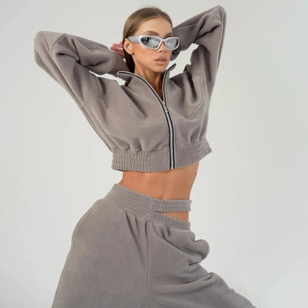 ANASTASIA | Elegante Fleece Trainingsset Voor Dames – Zacht, Flatterend & Ideaal Voor Stijlvolle Cozy Days