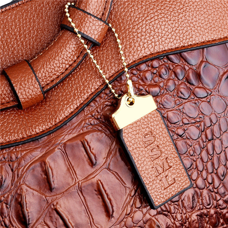 RAISA | Luxe Tas Vintage Tas Met Croco Textuur - Klassiek & Modieus