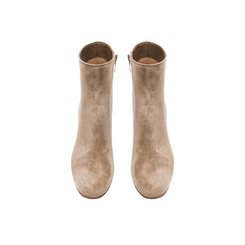 INARIA | Tijdloze Enkellaarzen Met Suede Look en Rits - Chic, Elegant & Comfortabel