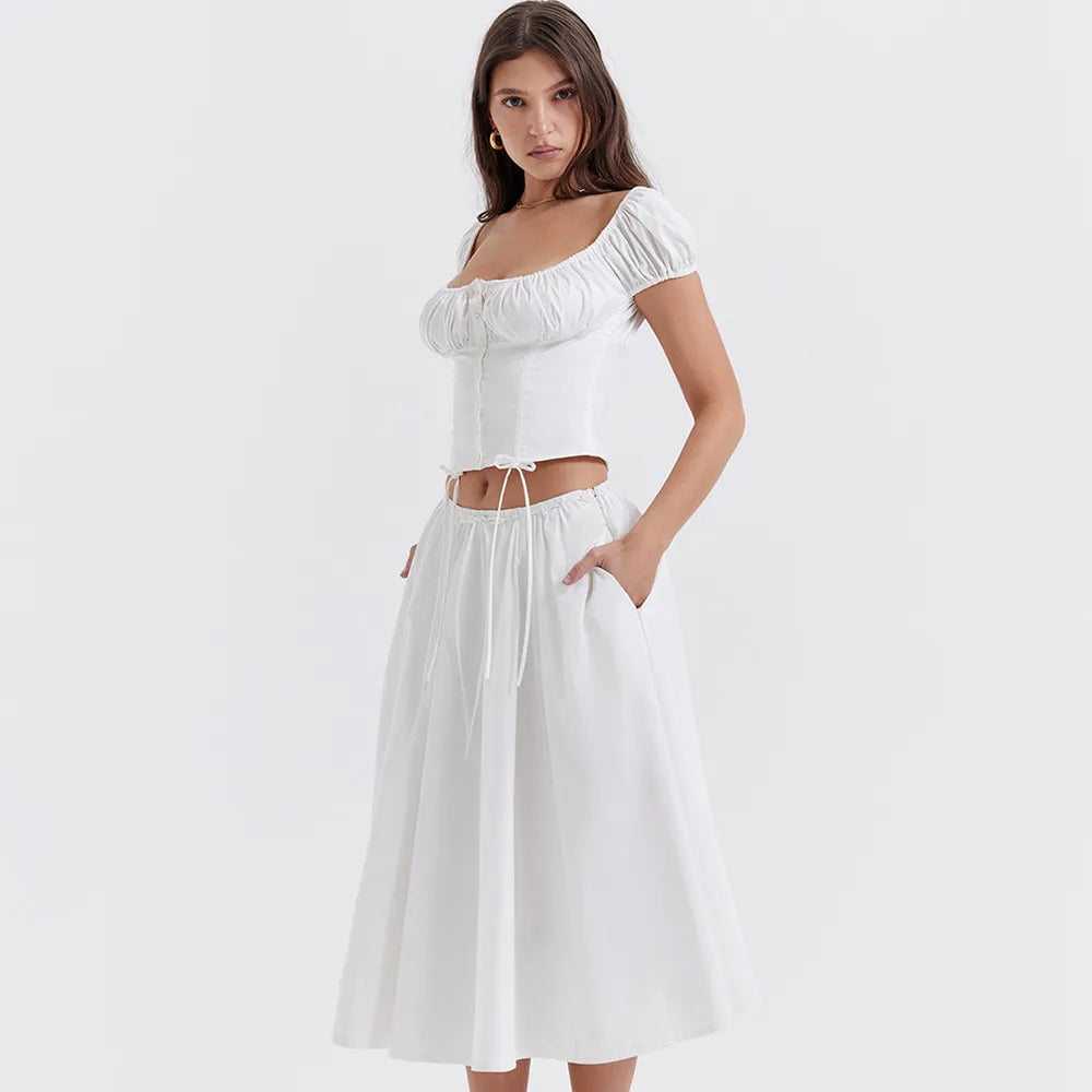 ALBA | Elegante 2-Delige Set Voor Dames - Top + Rok - Stijlvol & Modieus