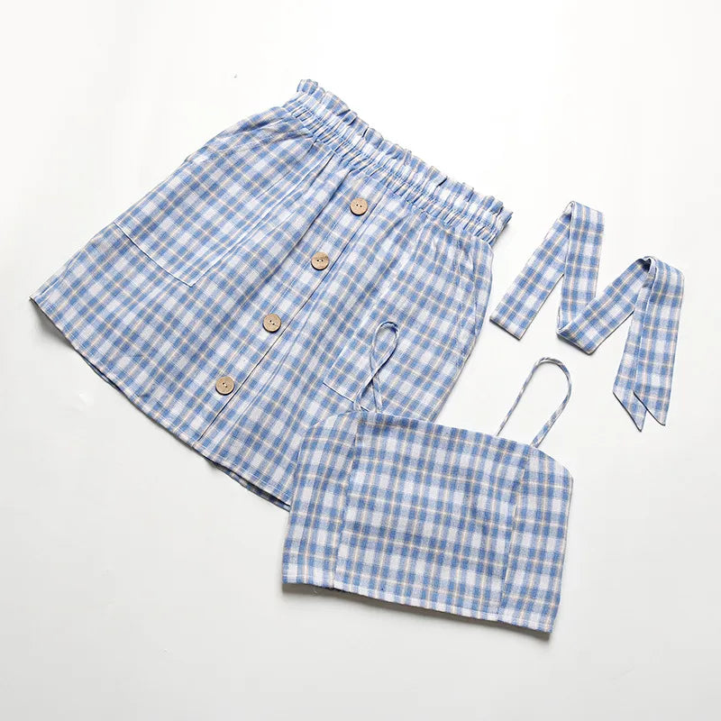 CHRISTOL | Elegante Geruite Zomer Set Voor Dames - Stijlvol, Comfortabel & Modieus