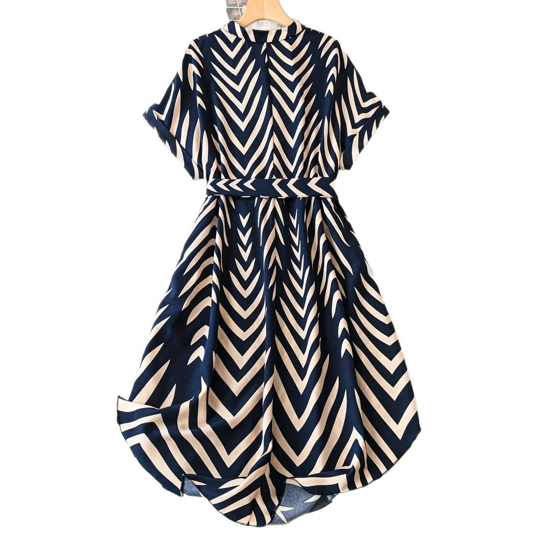 ODETTE - Dames Midi Shirtjurk met Ceintuur en Zakken