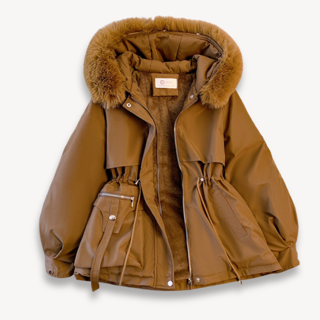 Luxe Dames Winterjas Met Capuchon En Ceintuur | Ultieme Warmte, Bescherming & Chic Silhouet