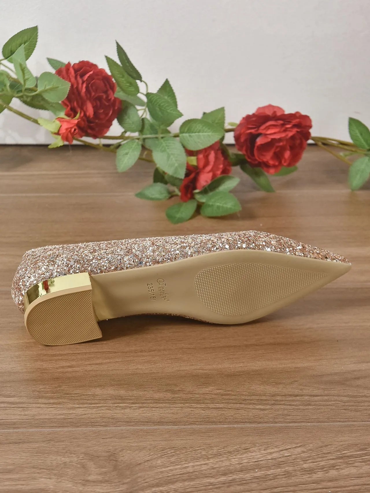 NOOR | Feestelijke Ballerina’s Met Glitter Pailletten En Lage Hakken – Stralend, Comfortabel, Elegant