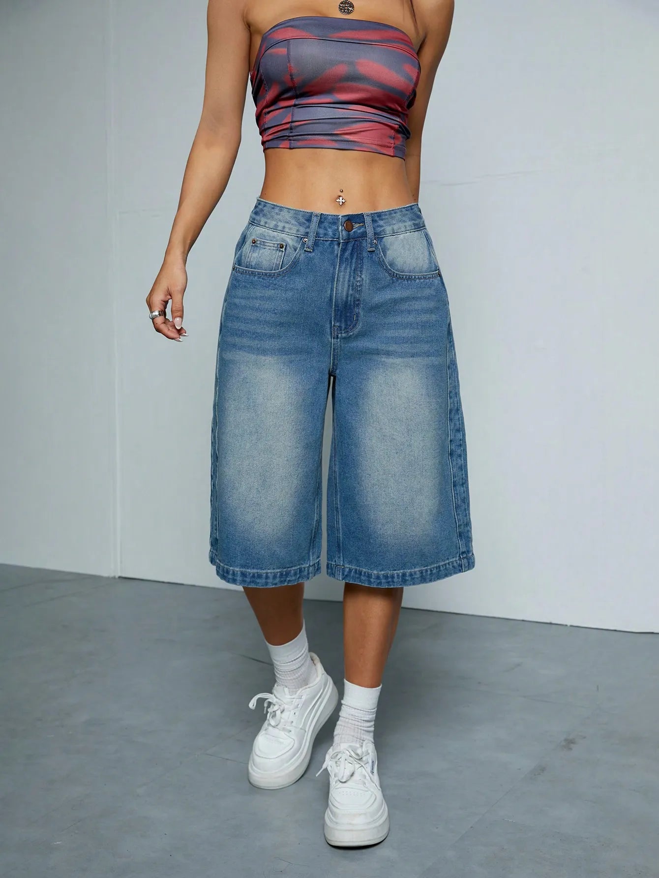 ZINA | Oversized Denim Short voor Dames met Nonchalante Fit - Populair, Stijlvol & Comfortabel