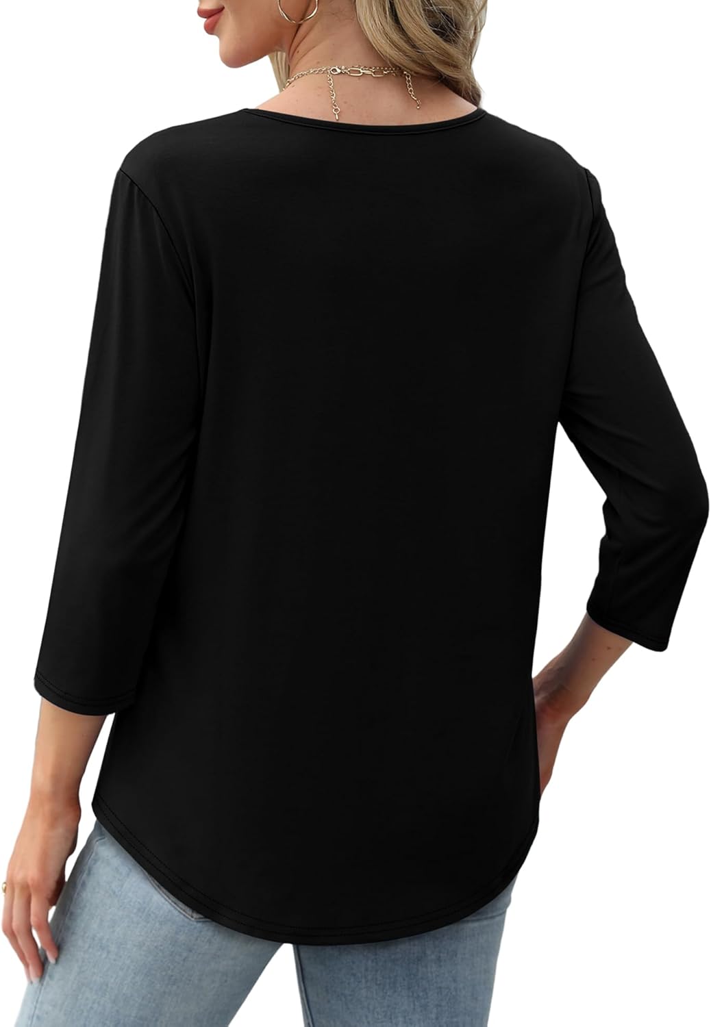 AFKE | Casual Dames Shirt Met Ronde Hals & Verticale Textuur op de Borst - Verfijnd & Comfort