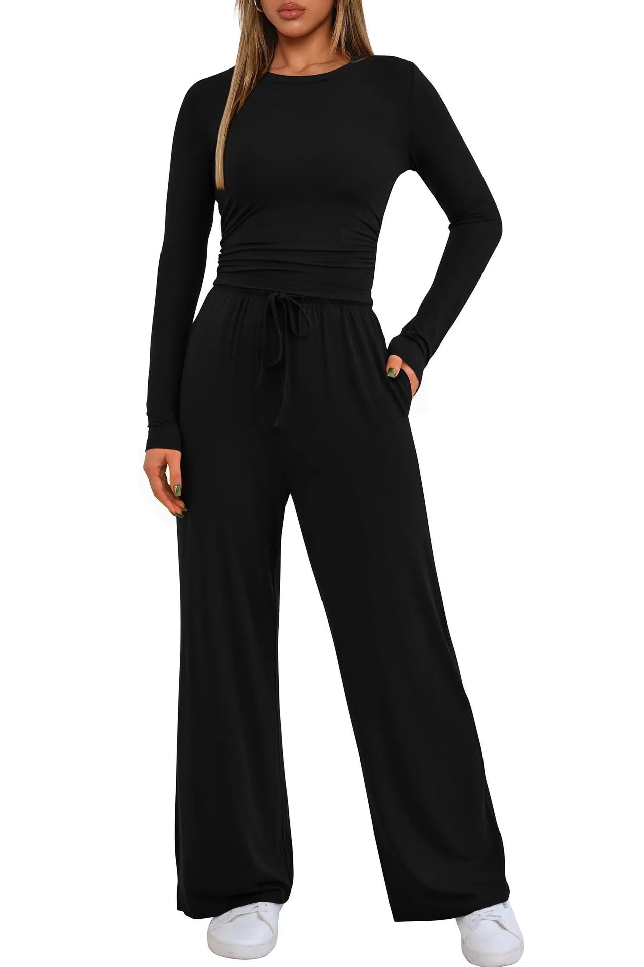 LIEKE | 2-Delige Lounge-Set Voor Dames – Zacht, Ademend & Perfect Voor Comfortabele Herfst Dagen