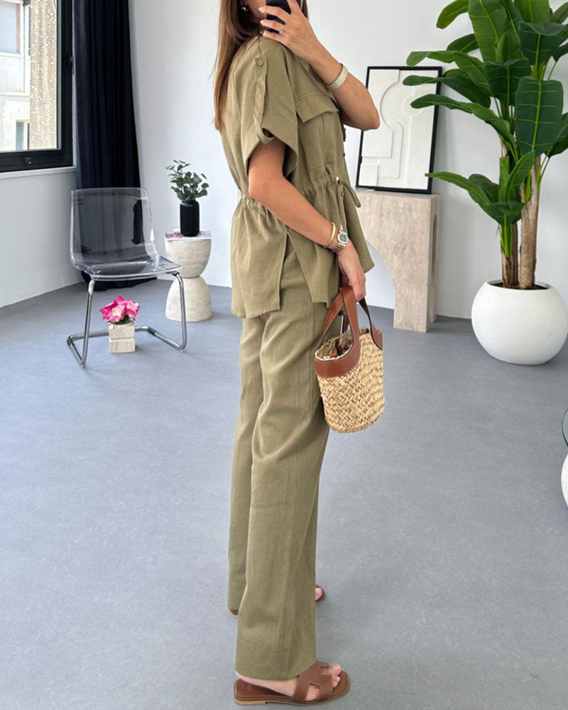 TATIANA | 2-Delige Linnen Set Voor Dames - Zomers, Tijdloos & Elegant