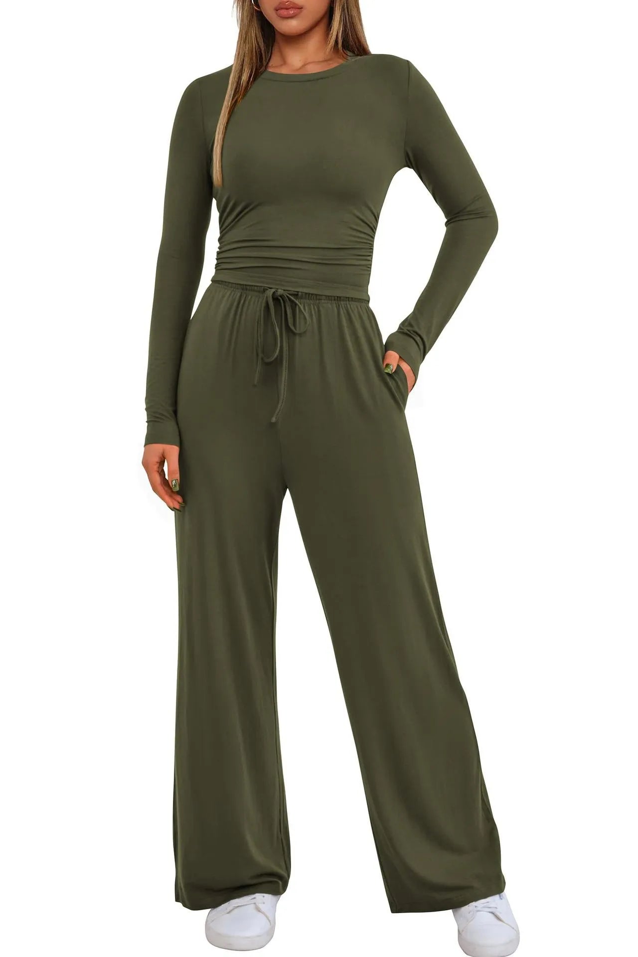 LIEKE | 2-Delige Lounge-Set Voor Dames – Zacht, Ademend & Perfect Voor Comfortabele Herfst Dagen