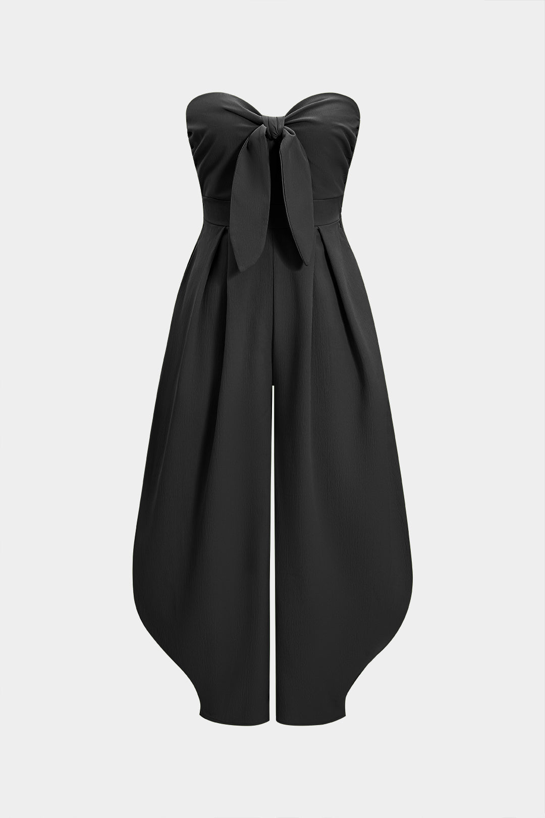 CILOU | Tijdloos Strapless Jumpsuit Voor Dames Met Strik & Wijde Pijpen - Elegant & Comfort