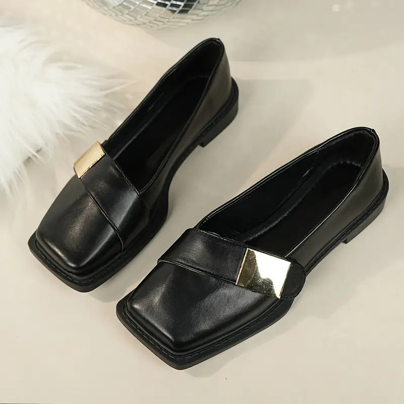 ELISE | Elegante Dames Loafers Met Gouden Accent – Modern, Comfortabel & Perfect Voor Elke Look
