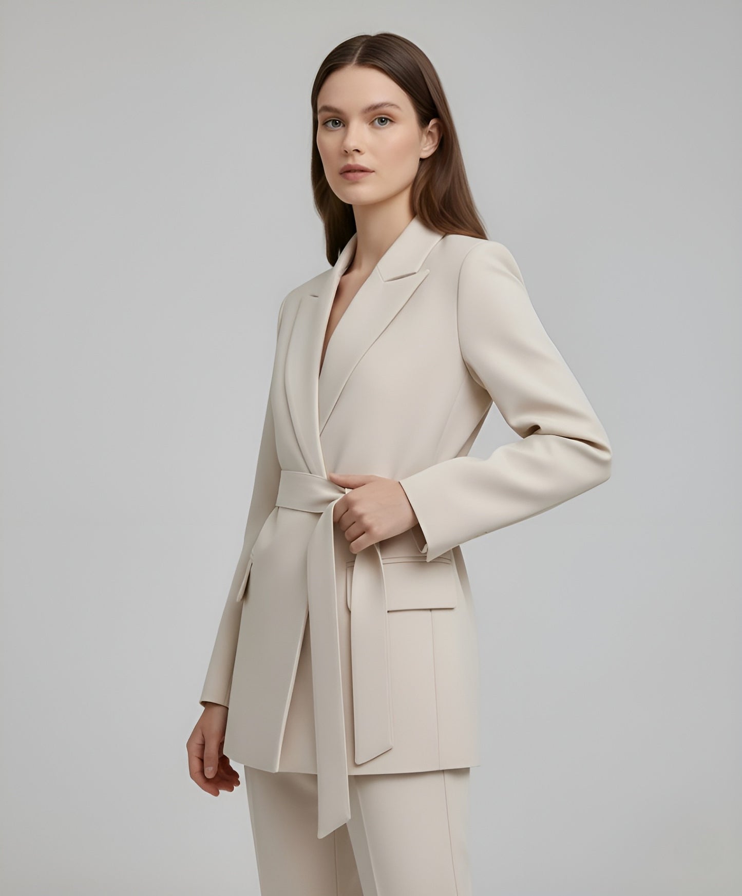 Elegante Dames Blazer Met Ceintuur – Tijdloze Stijl Voor Ieder Moment
