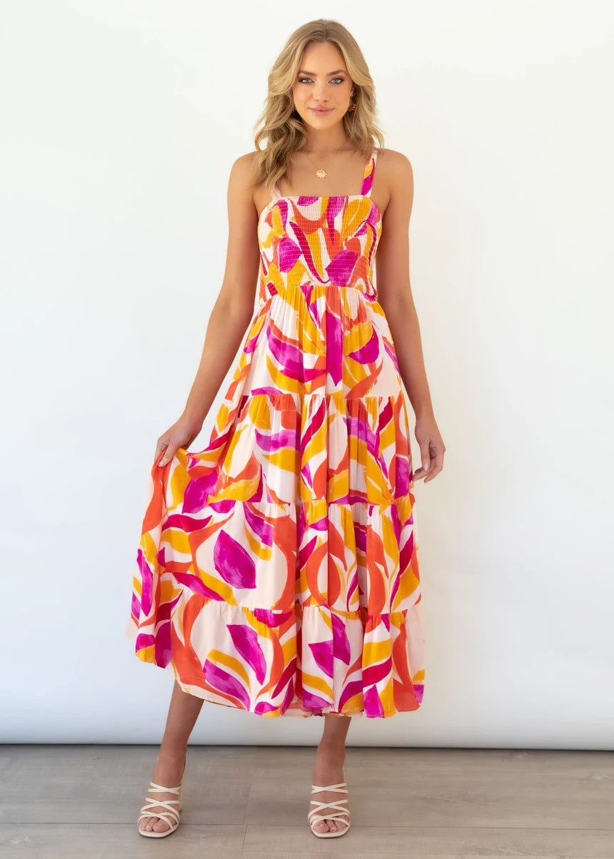 AMOR | Kleurrijke Zomerjurk Voor Dames - Verfijnd & Stijlvol