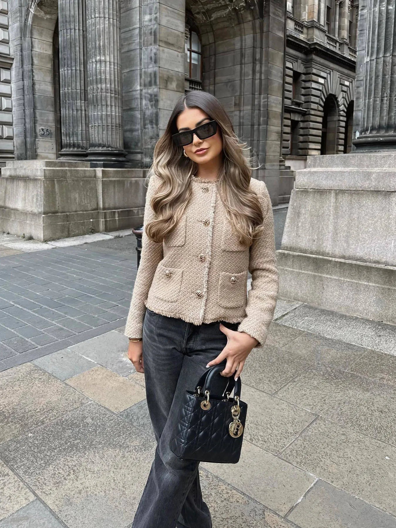 JOAN | Klassiek Dames Jasje Van Luxe Tweedstof - Tijdloos, Elegant & Klasse