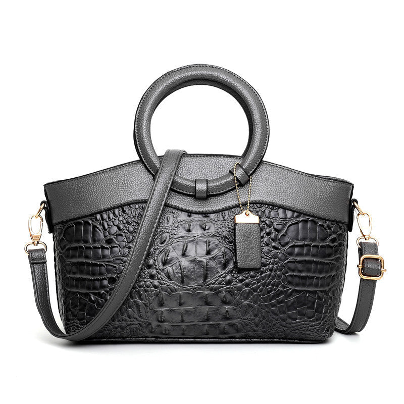 RAISA | Luxe Tas Vintage Tas Met Croco Textuur - Klassiek & Modieus