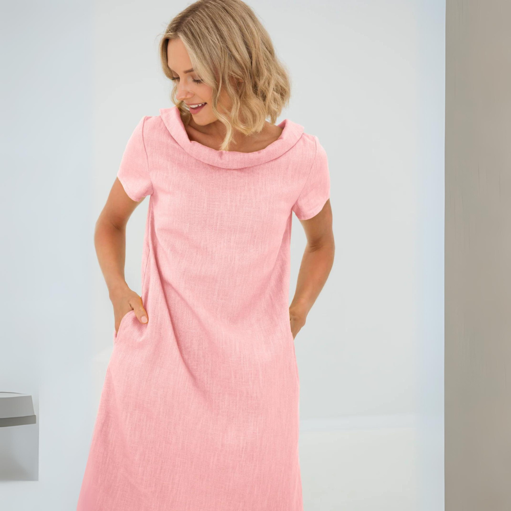 ALINA | Zachte Linnen Jurk Met Zakken – Ademend, Stijlvol & Perfect Voor De Zomer