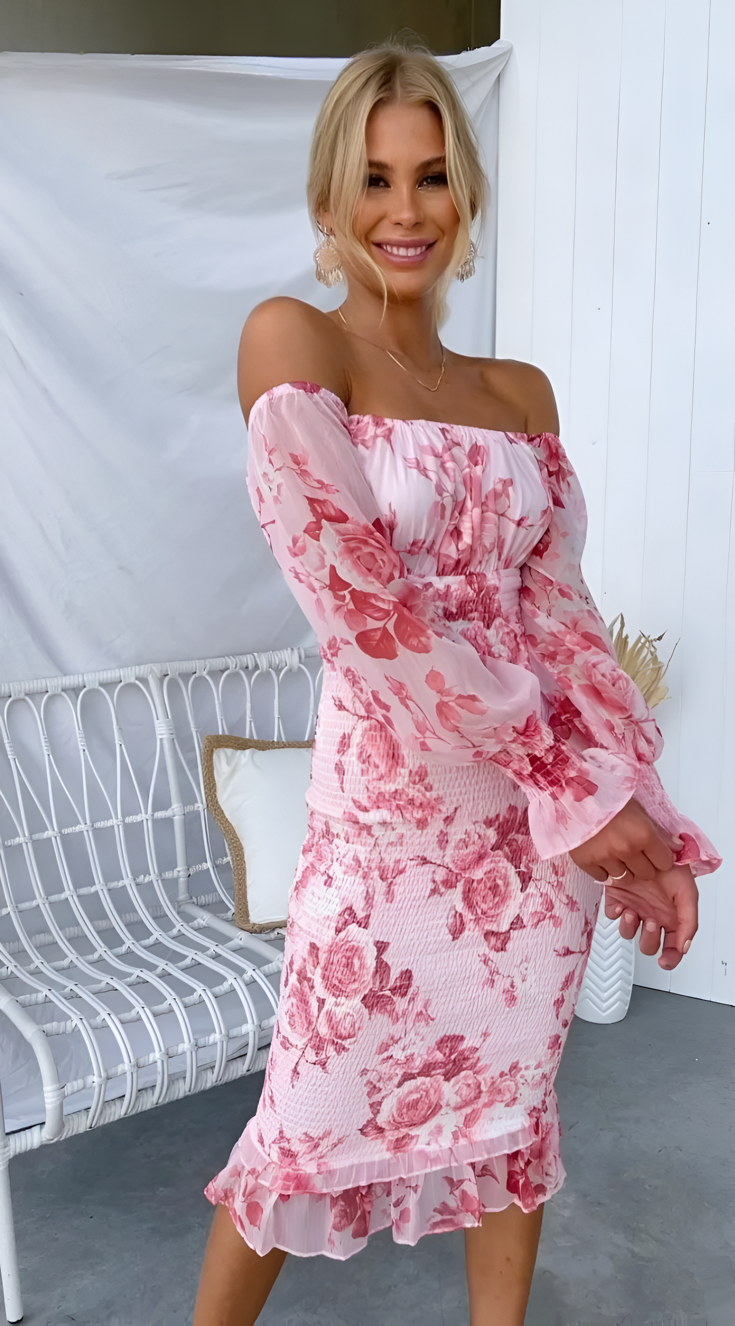 KAYALI | Elegante Zomer Midi Jurk Voor Dames Met Bloemen Print - Luchtig & Stijlvol