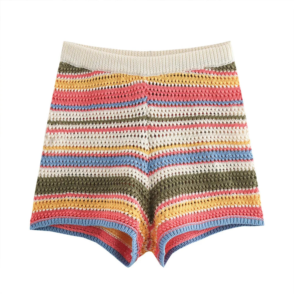 LIN | Elegant Gekleurd Gehaakte Zomer Set Voor Dames - Luchtig , Stijlvol & Comfortabel