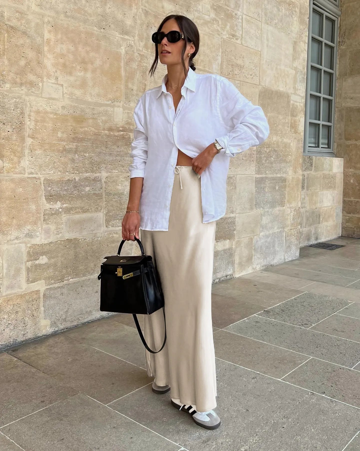 CHERISSE | Luxe Satijnen Dames Rok Met Verstelbare Taille - Zacht, Elegant & Makkelijk te Combineren