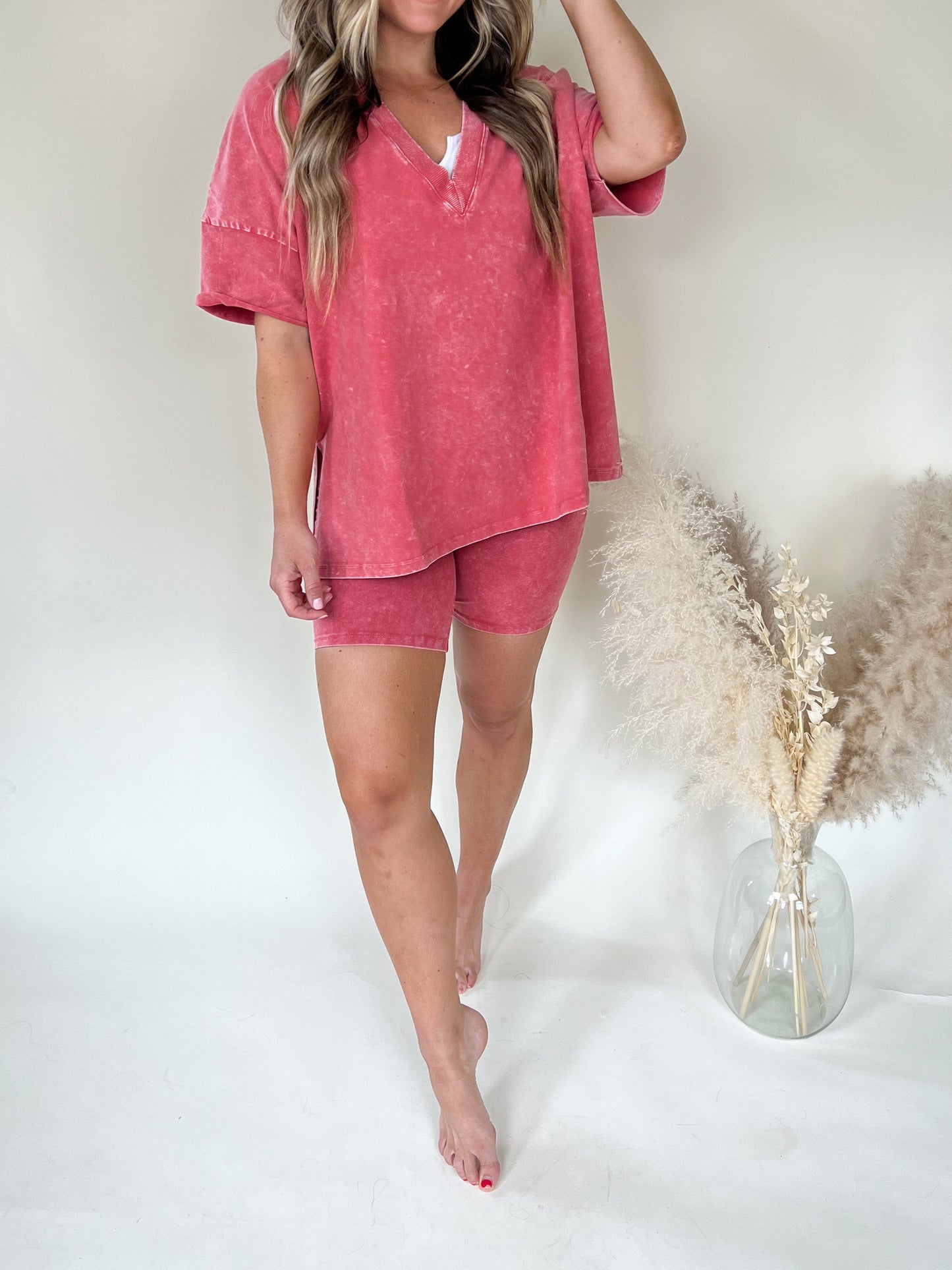 TOVA | Tweedelige Dames Comfort Set - Oversized Shirt Met Sportief Broekje