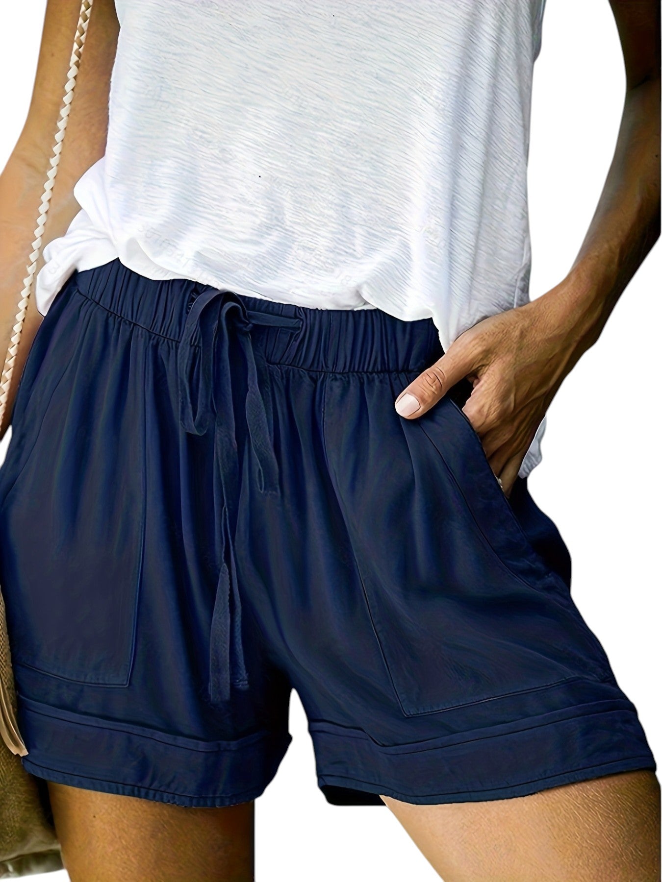 LEONA | Luchtige Dames Zomer Shorts met Elastische Tailleband & Zakken - Luchtig & Zomers