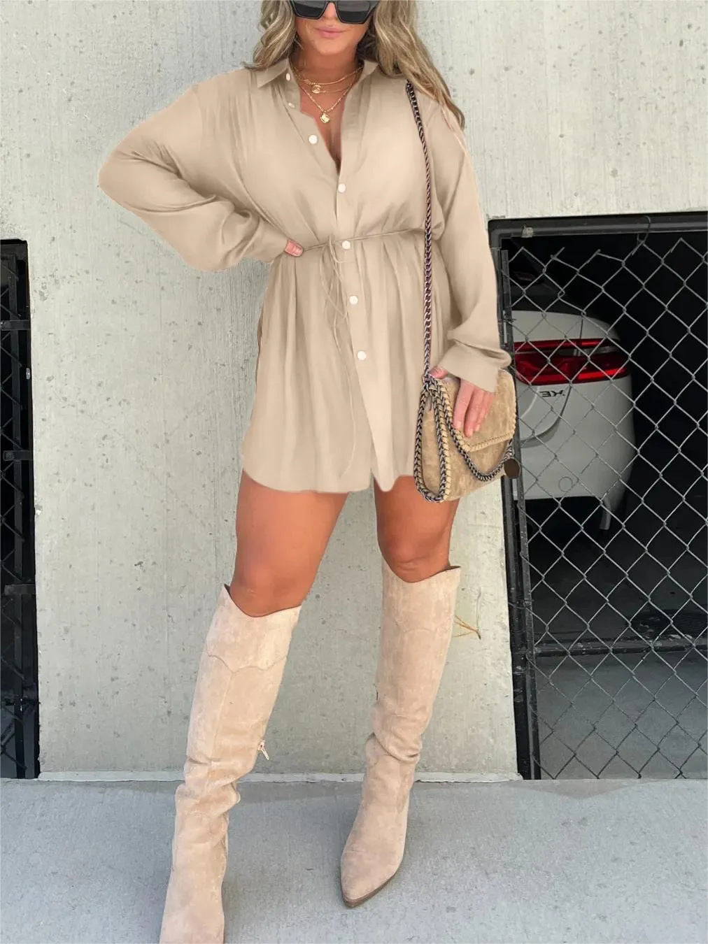 MAJA | Satin Blouse Suit - Stralend, Modieus & Comfortabel