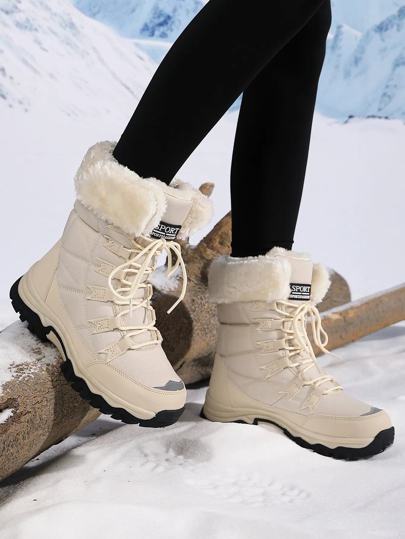 Warme Dames Winterlaarzen Met Bont – Ultiem Comfort En Grip Op IJskoude Dagen