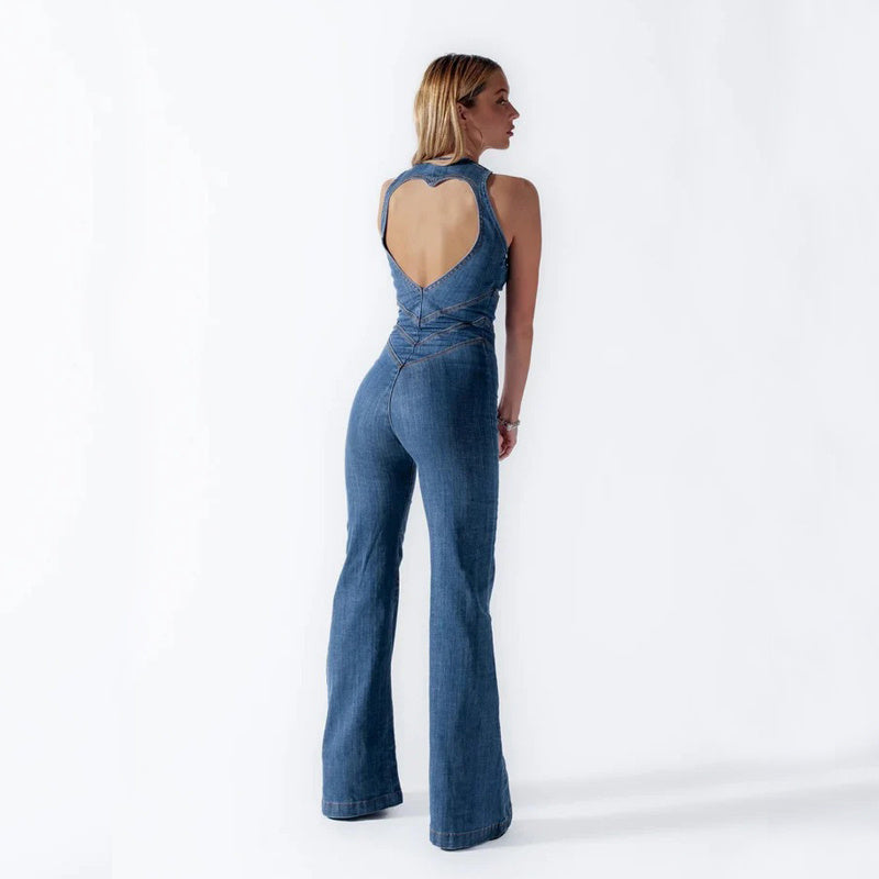 MANON | Denim Jumpsuit – Tijdloos, stijlvol & perfect gevormd!