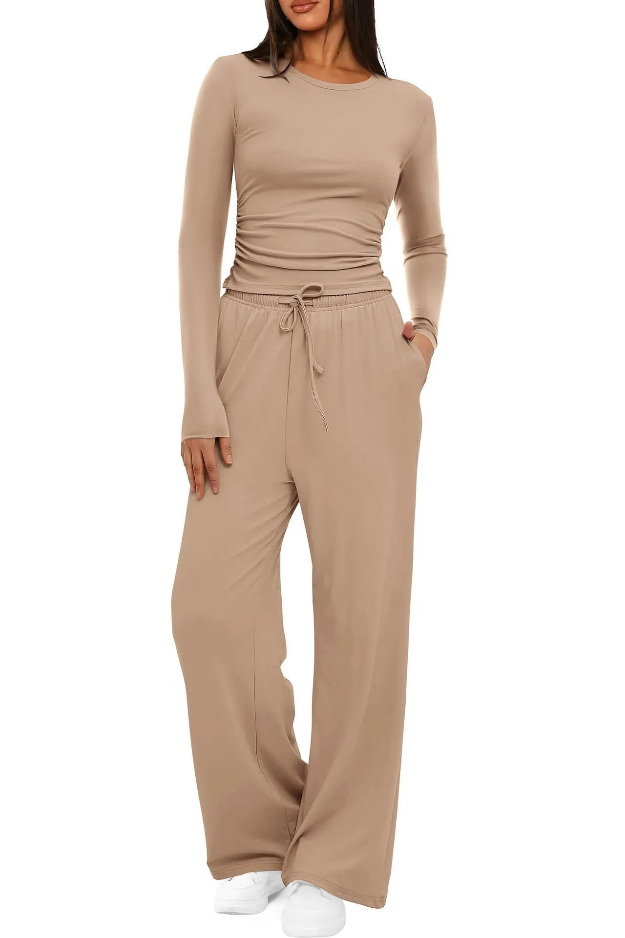 LIEKE | 2-Delige Lounge-Set Voor Dames – Zacht, Ademend & Perfect Voor Comfortabele Herfst Dagen
