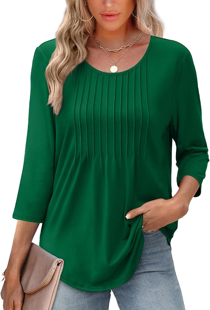 AFKE | Casual Dames Shirt Met Ronde Hals & Verticale Textuur op de Borst - Verfijnd & Comfort