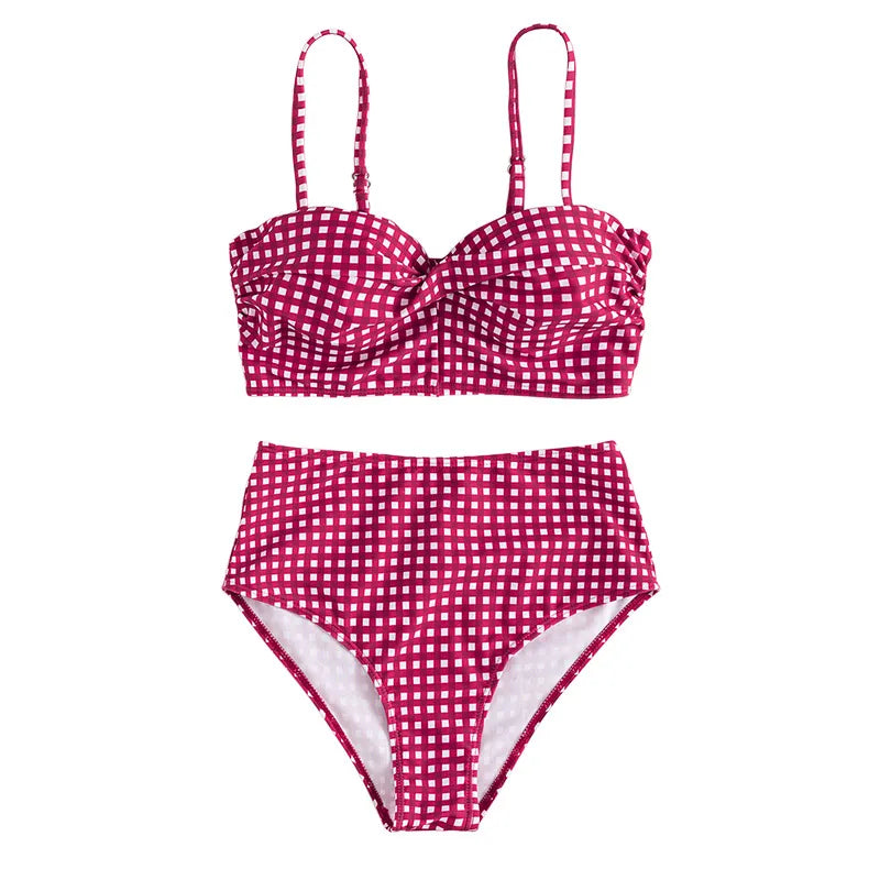 ANGELINA | Flatterende Bikini Voor Dames Met Witte Accenten - Slank Makend, Stijlvol & Comfortabel