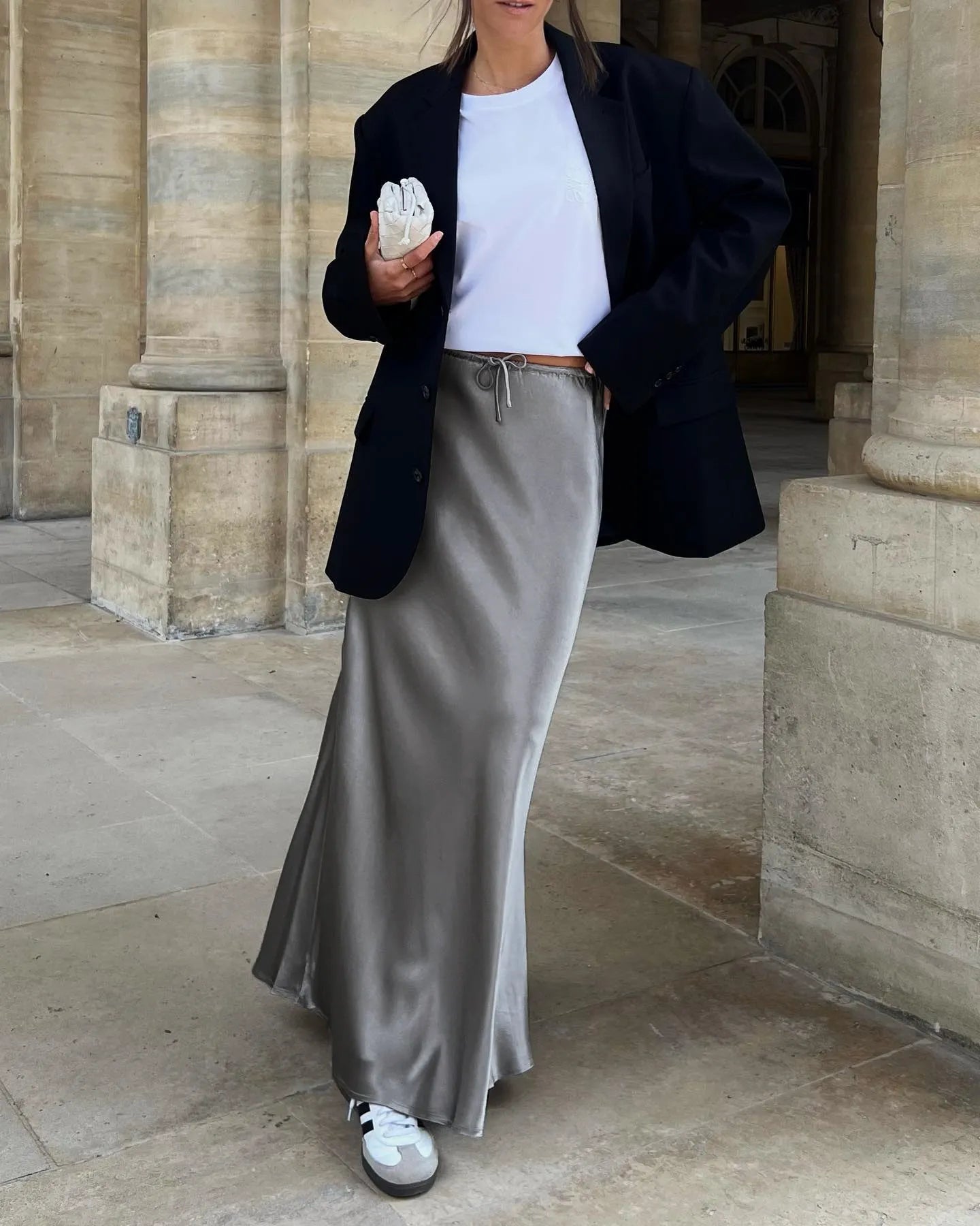 CHERISSE | Luxe Satijnen Dames Rok Met Verstelbare Taille - Zacht, Elegant & Makkelijk te Combineren