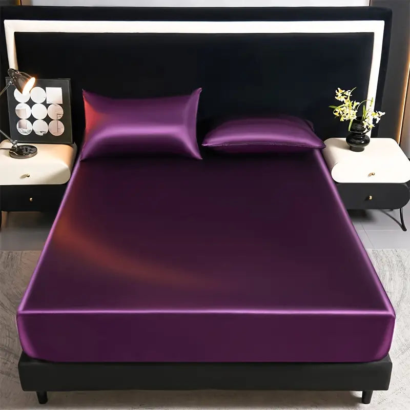 CASSIA | Luxe Satijnen Hoeslaken – Zijdezacht, Verkoelend & Comfortabel Voor Elk Seizoen