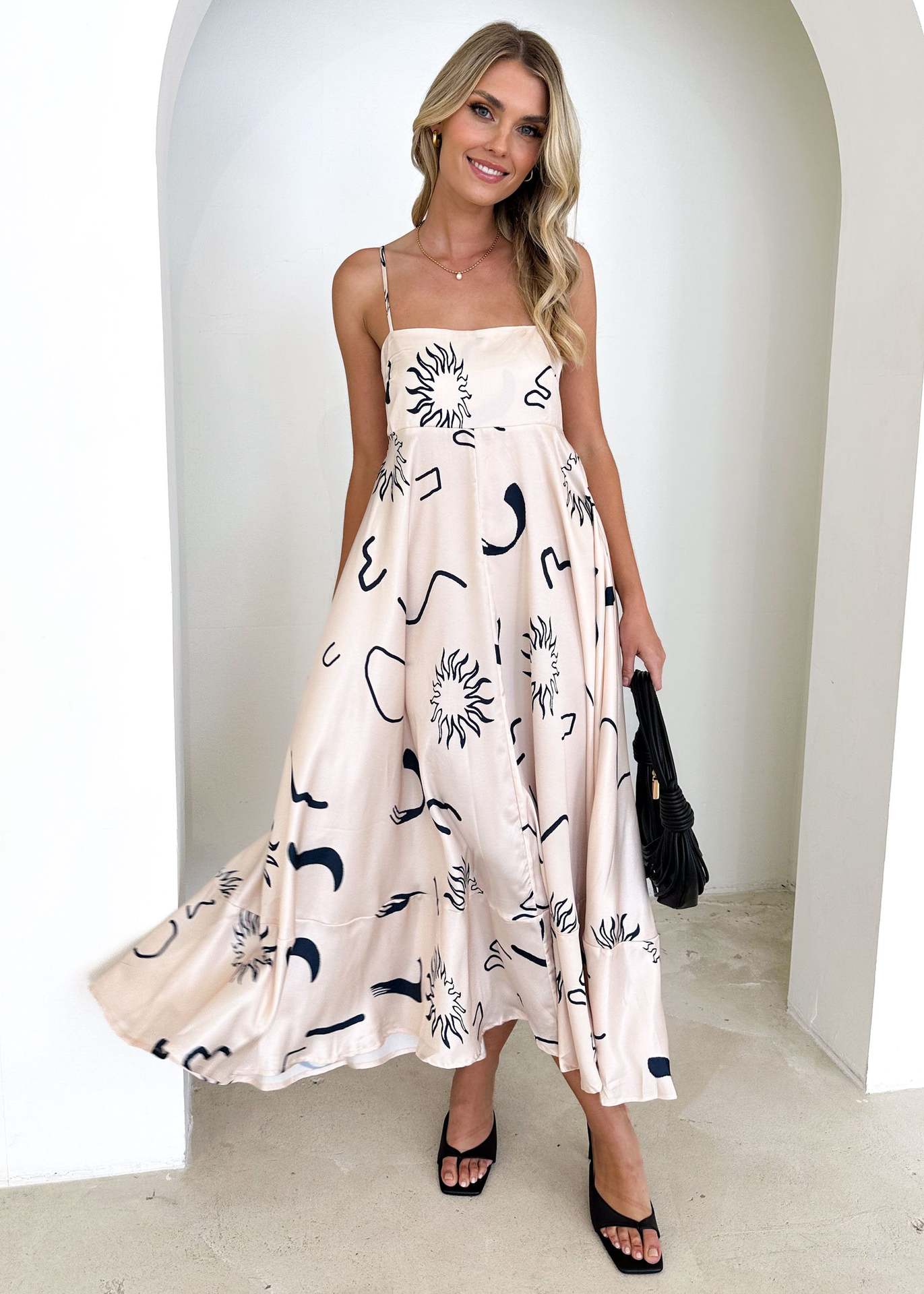 CHANTAL | Zomerse Maxi Jurk Voor Dames Met Grafische Print - Ibiza Style & Comfortabel