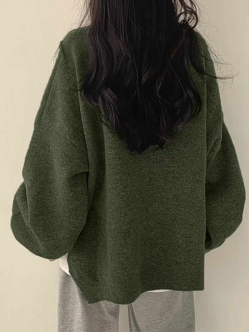 MARISKA | Oversized Damestrui Met Ballonmouwen – Heerlijk Warm, Zacht, Herfst & Winter